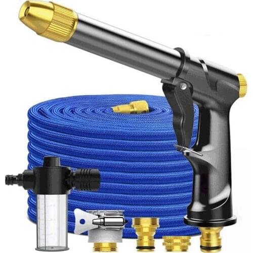 New Direct Gardening Hose High Pressure Household Car Wash Water Gun Telescopic Hose Hose Garden Cleaning Watering Sprinkler Set