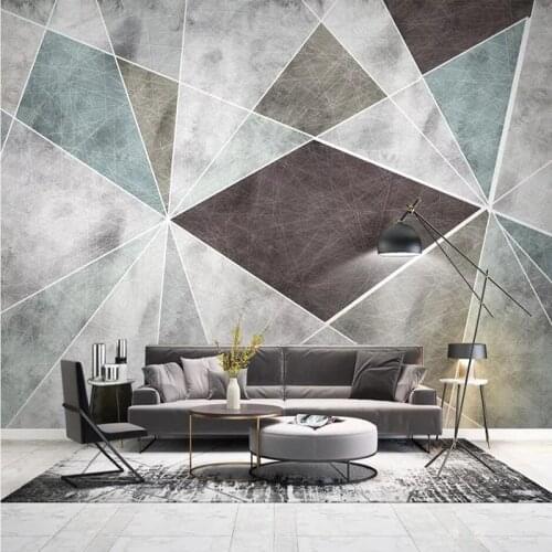 Custom Mural Wallpaper Modern 3D Geometric Line Wall Painting Living Room TV Sofa Bedroom Home Decor Papel De Parede Wallpapers