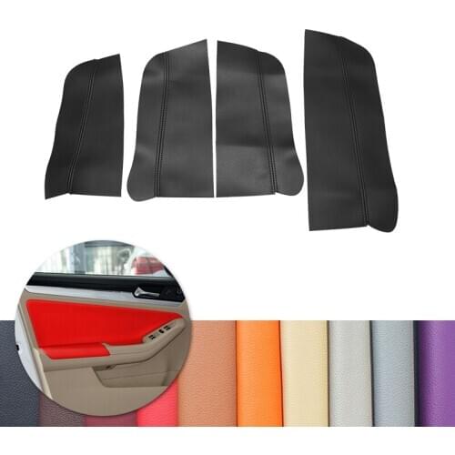 For VW Jetta MK6 2015 2016 2017 2018 Car-styling Interior Trim Microfiber Leather Door Armrest Panel Cover Decor