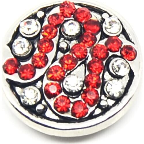 High Quality Crystal Round Necklace Bracelet Snap Button Charms