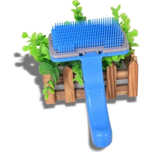 Pet Supplies Press Type Plastic Brush Pet Cat Dog Hair Removal Comb Yorkshire Terrier French Bulldog Hair Removal Comb