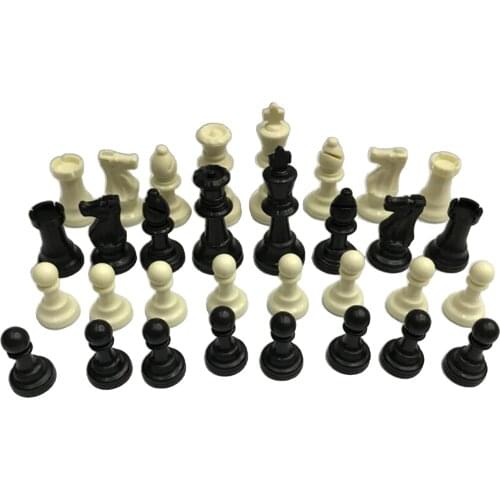 32x Plastic Chess Pieces Replacement Board Game 95mm King Gift without Board
