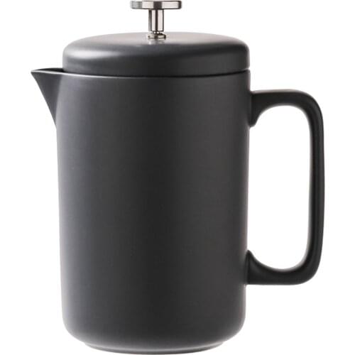 Durable French Press Coffee Maker for Good Coffee and Tea Rust-Free Black