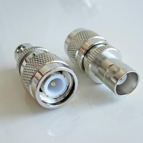 BNC To TNC Connector Socket Brooches Q9 BNC Female to TNC Male Plug Nickel Plated Brass Straight BNC - TNC Coaxial RF Adapters