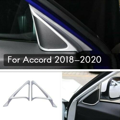 Silver Internal Side Door Speaker a Pillar Sound Cover Trim for Honda Accord 2018-2020 10Th