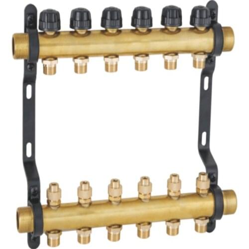 DN25 stainless steel floor heating manifoldwater water distribution manifoldunder floor heating manifold for 1/2 pex