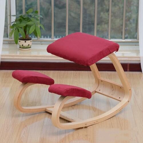 Original Ergonomic Kneeling Chair Stool Home Office Furniture Ergonomic Rocking Wooden Kneeling Computer Folding Posture Chair