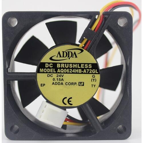 Original waterproof 60mm fan FOR ADDA 6025 24V 6CM AQ0624HB-A72GL IP68 cooling fan 4600RPM