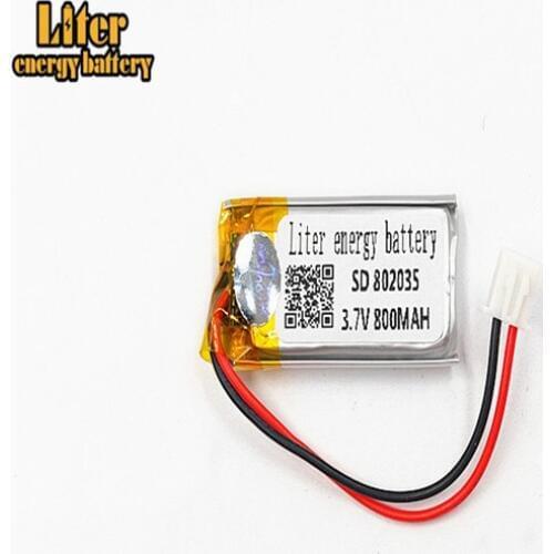 XHR2.54 800MAH 802035 special offer product in special 3.7V polymer lithium battery backup power supply