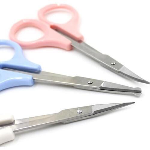 1Pcs Eyebrow Trimmer Scissors Eyelash Nose Hair Remover Makeup Tools Stainless Steel Nail Dead Skin Remover Clips