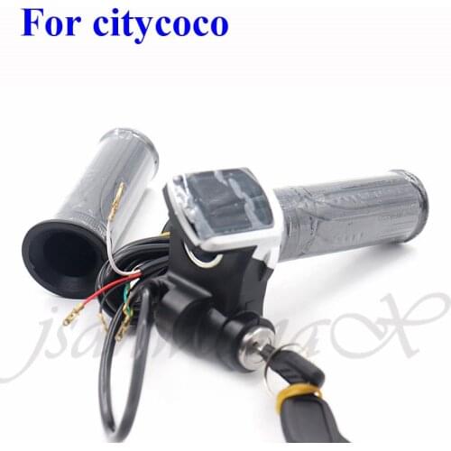 LCD Handle Accelerator Throttle Turn Handle Speed Mileage And Power Display For Citycoco Electric Scooter 36V 48V 60V