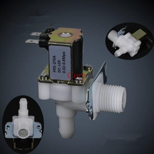 1PC water fountain Plastic Electromagnetic valve G1/2 DN15 Inlet valve 1/2 "Male Export 12mm pagoda AC220V DC 24V 12V