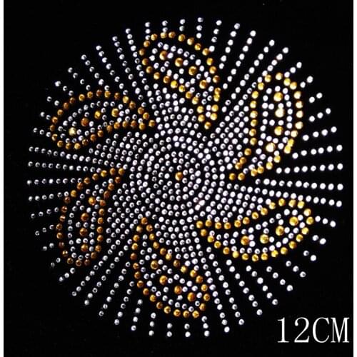 2pc/lot sticker iron on transfer design hot fix rhinestone motif hot fix iron on crystal transfers design shirt dress