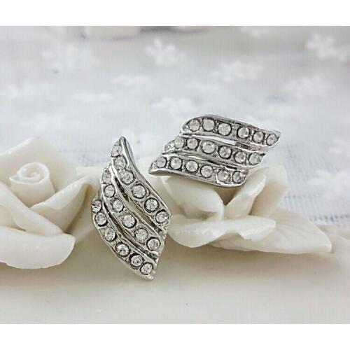 2019 double 11 wholesale cute multicolor crystal zircon stud earrings 925 sterling silver female models Christmas gift e060