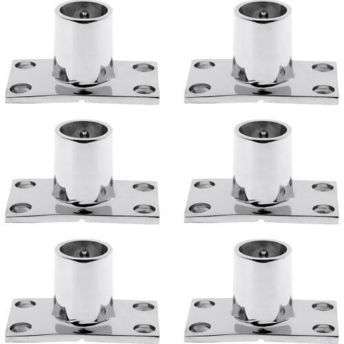 6pcs Metal Marine Boat Deck Hand Rail Fitting 90 Degree for 25mm Tube