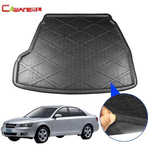 Cawanerl Car Cargo Mat Floor Boot Tray Liner Rear Trunk Carpet Kick Mud Luggage Pad Styling For Hyundai Sonata NF