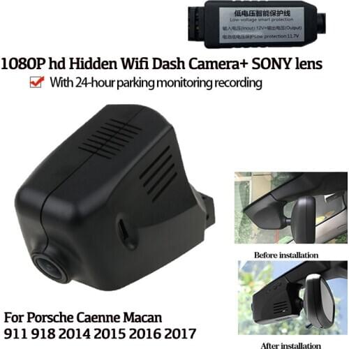 Car Wifi DVR Driving Video Recorder Dash camera For Porsche Caenne Macan 911 918 2014 2015 2016 2017 Novatek 96658 full HD 1080p