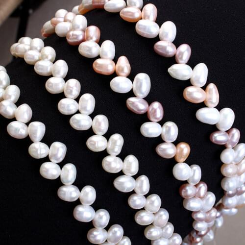 Natural Freshwater Pearls Beads Luster Rice Pearls Pink White Champagne Gold Pearls Loose Bead For DIY Jewelry Making