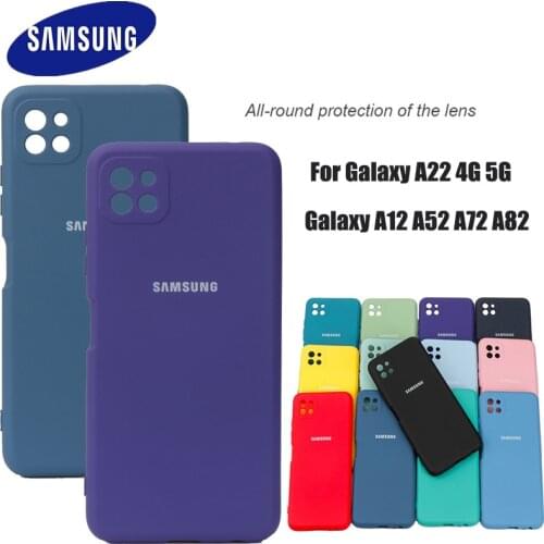 Samsung Galaxy A12 A22 Case Soft-Touch Back Protective Shell Silky Silicone A12 A 22 5G 4G A52 A72 A82 Mobile Phones Cover