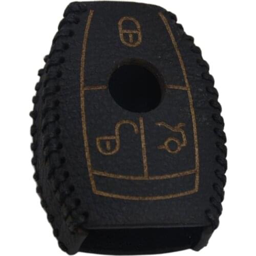 Black Auto Key Case Cover For E Class W203 W210 W211 AMG W204
