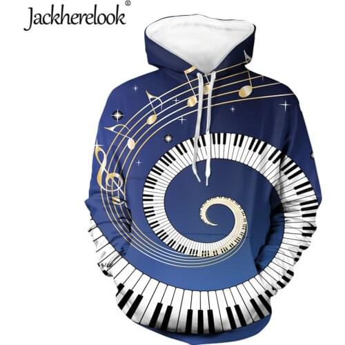 Jackherelook Womens Hoodies Plus Size Long Sleeve Sweatshirt Music Note Print Casual Loose Jumper Pullover Jacket Sudaderas 2020