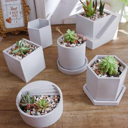 Thin Soft Concrete Flower Pot Molds Silicone Planter Molds for Cement DIY cement mold garden Jesmonite Terrazzo Pot Molds