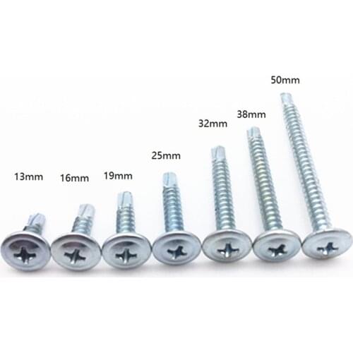 M4.2 Galvanized Steel Phillips Truss Washer Head Self-Drilling Screws Tek