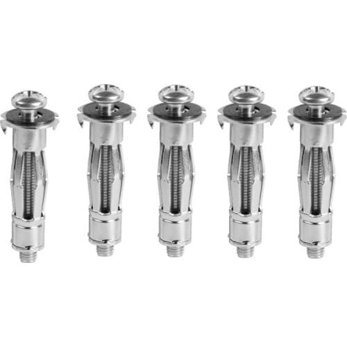 M5 x 37mm HEAVY DUTY METAL CAVITY WALL FIXINGS ANCHORS PLUGS (5x)