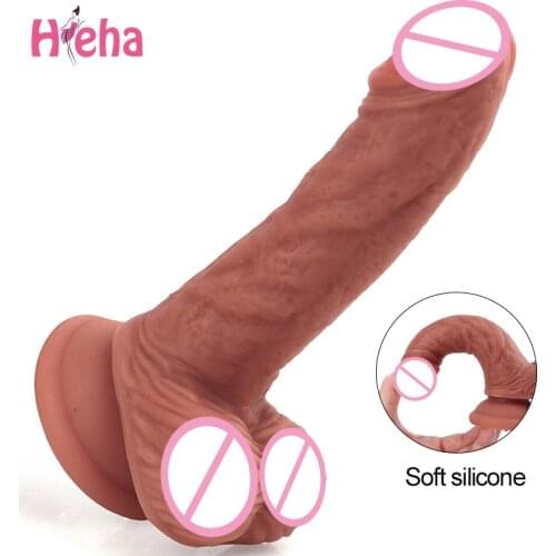 Small Dildo Silicone Realistic Penis Skin Feeling Big Dildo with Suction Cup Sex Toys for Woman Realistic Strapon Dick Adult