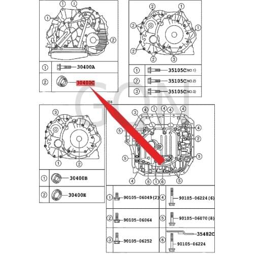 T-type oil seal (for CVT) 2007-Toy ota COR OLL AWI SHB LAD EMA RKX ZIO half shaft oil seal (LH) oil seal (half shaft LH)