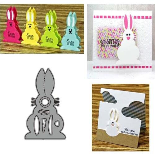 Rabbit and carrot Hot Sale Scrapbooking cutting Dies Metal Stencils for Craft Embossing Paper Stencil Template for DIY Making