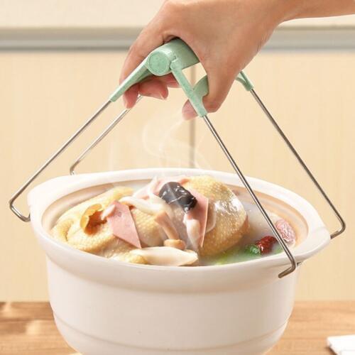 Catch Plate Stainless Steel Take Bowl Clip Anti-Scalding Clip Multi-Function Kitchen Non-Slip Tray Lift Dish Clamp