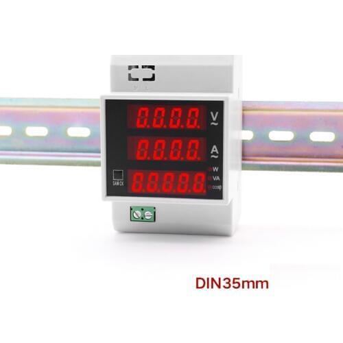 0-30000W 80-300V 100A AC Voltage , Ampere, Watt, apparent power, power factor AC din multifunction electricity meter