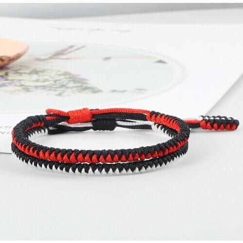 2pcs MultiColor Tibetan Buddhist Bracelet Men Lucky Rope Charms Bracelets Adjustable Fashion Handmade Braided Bangles for Women