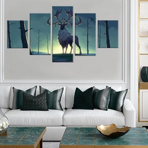 Northgard Trees Wall Art Canvas Paintings 5 Pieces Picture Printed Home Decorative Poster For Living Room Modular