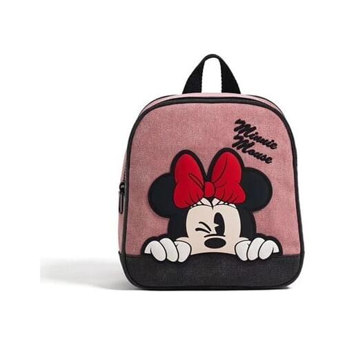 2019 Disney new childrens backpack girl cartoon Minnie mouse bag kindergarten small school bag book bag canvas backpack