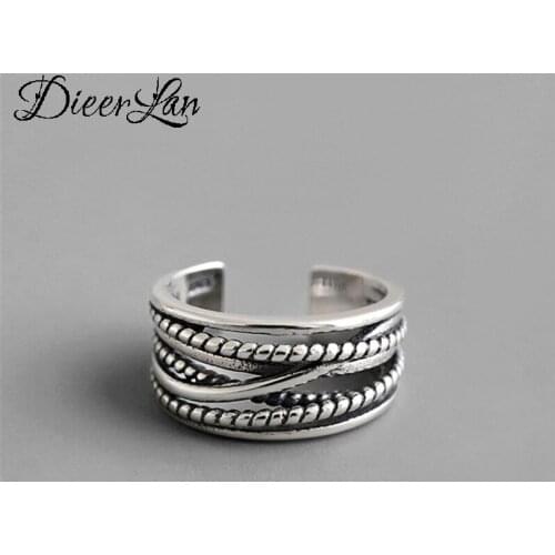 New Trendy Personality Punk Lines Rings For Women Lady Resizable Size Rings Party Jewelry Charm Gifts 2021