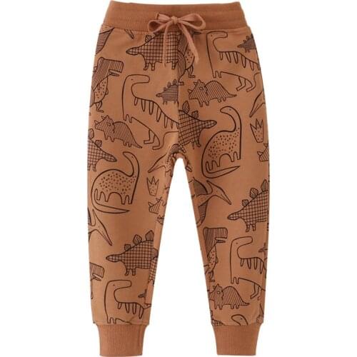 Jumping Meters New Dinosaurs Sweatpants For Baby Boys Autumn Winter Drawstring Kids Long Trousers Pants Childrens Clothes