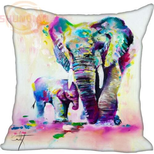 New Elephant Pillowcase Wedding Decorative Pillow Case Customize Gift For Pillow Cover 35X35cm,40X40cm(One Sides)