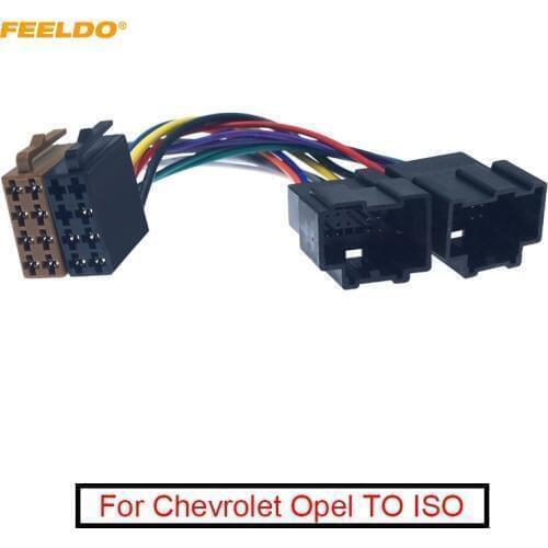 FEELDO Car CD Radio Conversion Plug Wire Adapter For Chevrolet Opel ISO Stereo Wiring Harness Original Head Units Cable