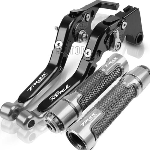 TMAX560 Adjustable Motor Scooter Brake Clutch Lever+22MM Handle Grips Handlebar FOR YAMAHA TMAX 560 TE CHMAX DX ABS 2020 2021