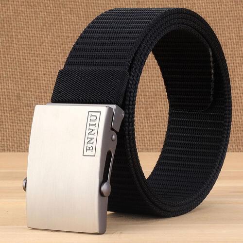Fashion Belt for Men Aotumatic Buckle Canvas Belt Male High Quality Nylon Belts Outdoor Tactical Military Belt Waist Strap Women