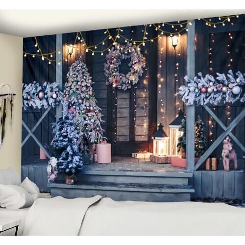 Christmas Fantasy scene tapestry home decoration tapestry Bohemian Hippie Christmas tree large size tapestry