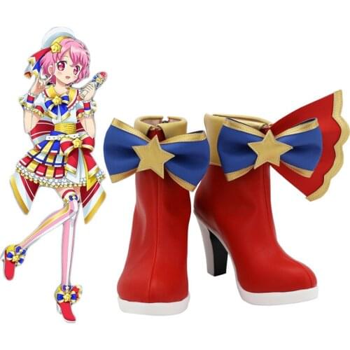 Pripara Reona West Cosplay Boots High Heel Shoes Custom Made for Girls Halloween Party Cosplay