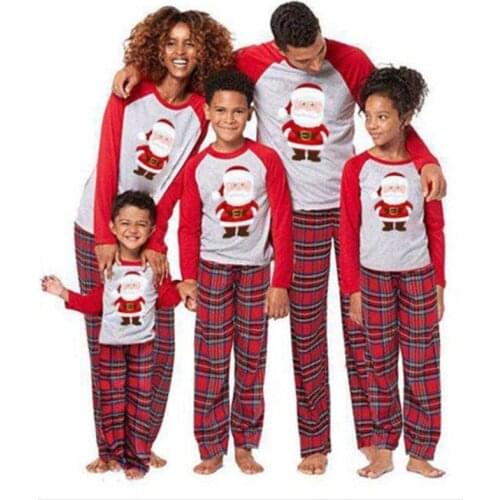 Family Matching Clothes Christmas Pajamas Set Baby Boys Girls Tops Pants Casual Family Look Dad Mom Daughter Son Match Clothing
