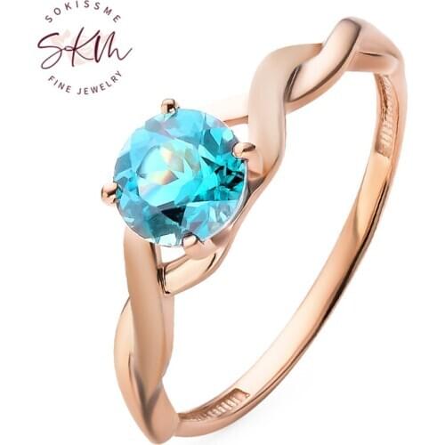 SKM Vintage topaz Rings for women rings Engagement rings designer Promise Luxury Fine Jewelry