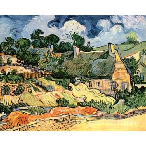 Modern art camp houses by Vincent Van Gogh paintings for living room Hand painted High quality