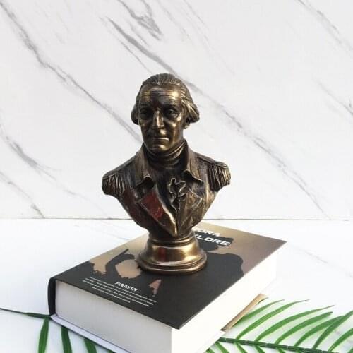 UNITED STATES OF AMERICA BUST ABRAHAM GEORGE WASHINGTON POTUS FIGURINE STATUE RESIN SCULPTURAL HOME ACCESSORIES R10