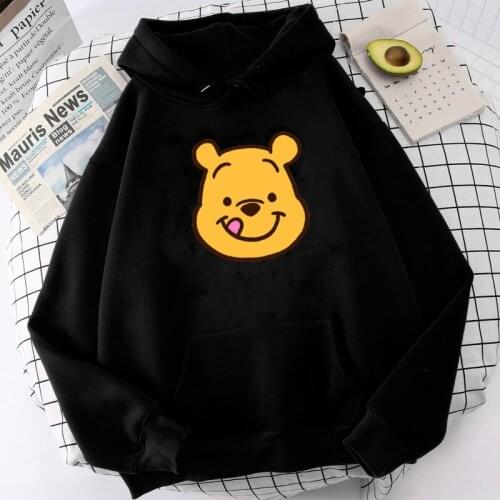 Kawaii Winnie The Pooh Funny Cartoon Aesthetic Hoodies Women Harajuku Cute Disney Anime Sweatshirt Ullzang Graphic Hoody Female