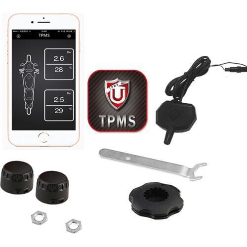 TPMS Motorcycle Tire Pressure Monitoring System Moto Bluetooth 4.0 Low Energy Internal External For IOS Android